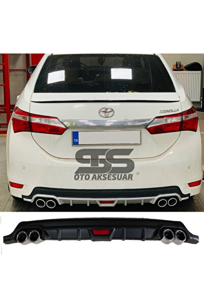 STS Oto Aksesuar Toyota Corolla 2013-2018 Difüzör Arka Tampon Eki 4 Egzoz Çık...