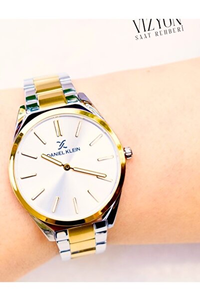 Daniel Klein Kadın Kol Saati GOLD ve GÜMÜŞ Renk Çelik Su Geçirmez 2 Yıl Garan...