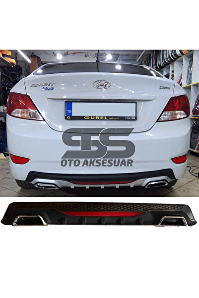 STS Oto Aksesuar Hyundai Accent Blue Difüzör Arka Tampon Eki 2 Egzoz Çıkışlı ...