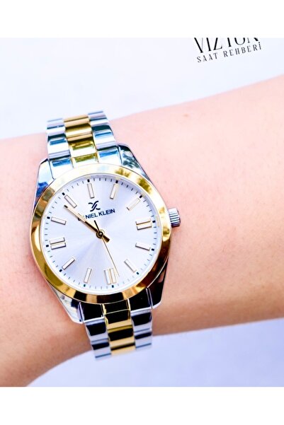 Daniel Klein Kadın Kol Saati GOLD ve GÜMÜŞ Renk Çelik Su Geçirmez 2 Yıl Garan...