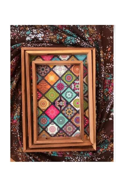 ERSAT HOME SERVICE PRESENTATION TABLE 3-PIECE WOODEN TABLE