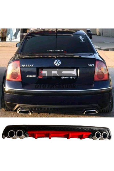 STS Oto Aksesuar Volkswagen Passat B5 Difüzör Arka Tampon Eki 4 Egzoz Çıkışlı...