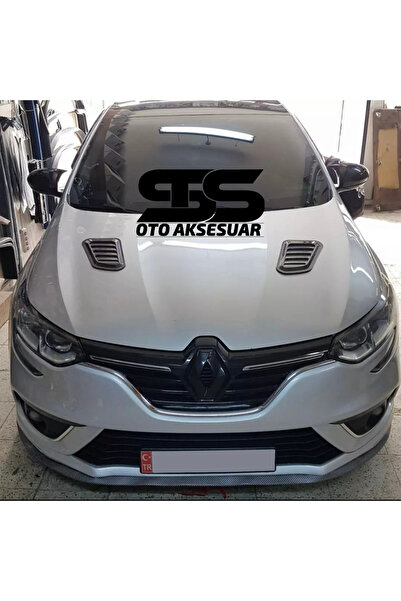 STS Oto Aksesuar Renault Megane 4 Uyumlu Piano Black Kaput Üstü Havalandırma Izgarası