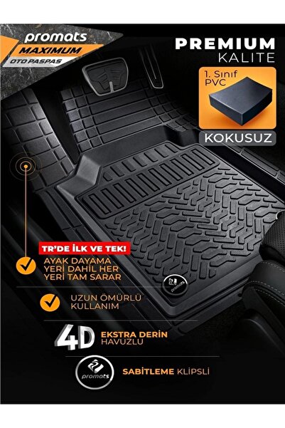 Genel Markalar TOYOTA COROLLA 2013-2018 4D OTO PASPAS MAXİMUM SİYAH