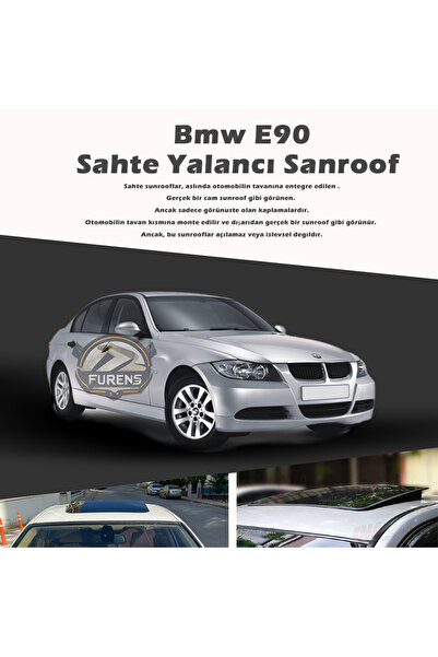 STS Oto Aksesuar Bmw E90 Parlak Siyah Yalancı Çakma Sahte Sunroof