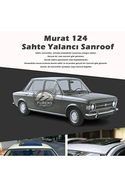 STS Oto Aksesuar Murat 124 Parlak Siyah Yalancı Çakma Sahte Sunroof