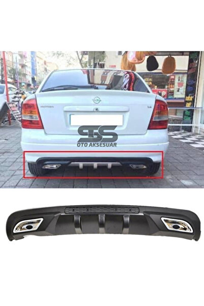 STS Oto Aksesuar Opel Astra G Difüzör Arka Tampon Eki 2 Egzoz Çıkışlı Siyah