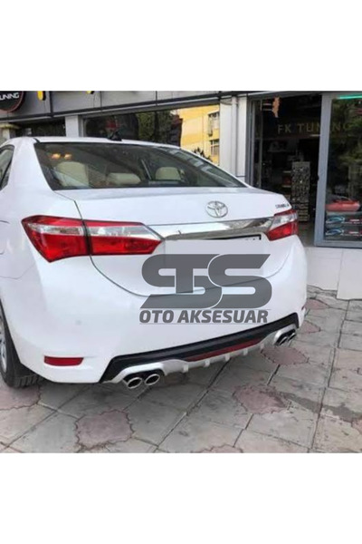 STS Oto Aksesuar Toyota Corolla 2013-2018 Uyumlu Difüzör Arka Tampon Eki 4 Eg...