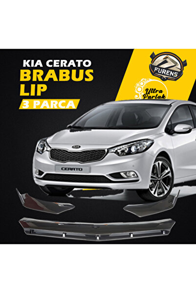 STS Oto Aksesuar Kia Cerato 2016-2019 Uyumlu Brabus Ön Lip 3 Parça Kanatlı Lip