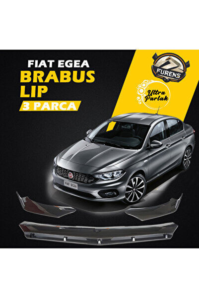 STS Oto Aksesuar Fiat Egea Uyumlu Brabus Ön Lip 3 Parça Kanatlı Lip
