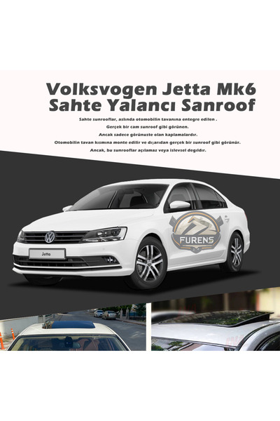 STS Oto Aksesuar Wv Jetta mk6 Parlak Siyah Yalancı Çakma Sahte Sunroof