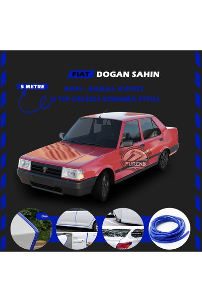STS Oto Aksesuar Tofaş Doğan Oto Araç Kapı Koruma Fitili 5metre Parlak Mavi Renk