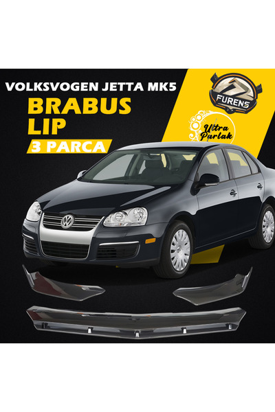 STS Oto Aksesuar Vw Jetta Mk5 2005-2010 Uyumlu Brabus Ön Lip 3 Parça Kanatlı Lip