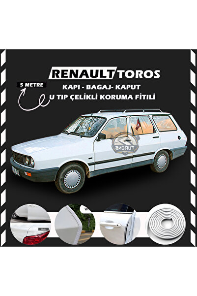 STS Oto Aksesuar Renault Toros Oto Araç Kapı Koruma Fitili 5metre Parlak Beya...