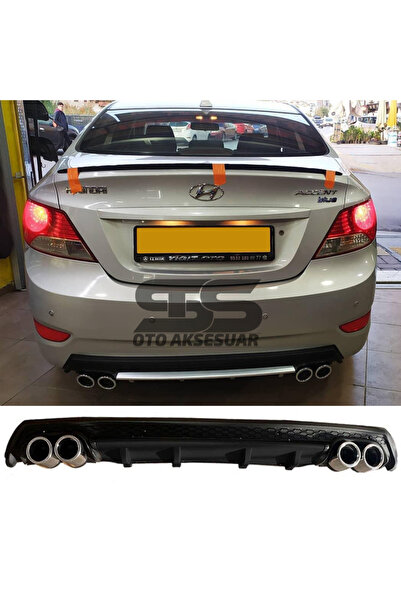STS Oto Aksesuar Hyundai Accent Blue Difüzör Arka Tampon Eki 4 Egzoz Çıkışlı ...