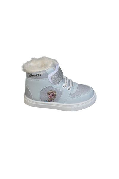 Kinetix Girl's Blue Velcro Ankle Boots with Fur Inside