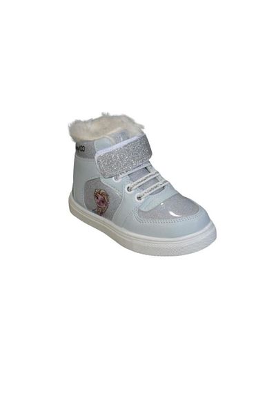 Kinetix Girl's Blue Velcro Ankle Boots with Fur Inside