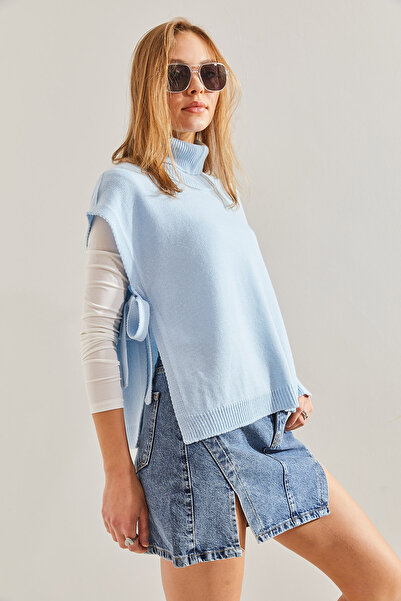 Bianco Lucci Dámský úpletový svetr s páskem na pásek