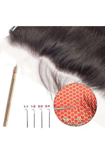KONAK PERUK Tulle Wig and Crest Embroidered Set