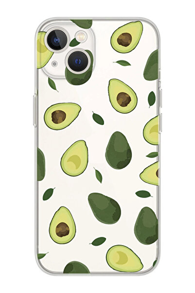 shoptocase Iphone 15 Uyumlu Avokado Tasarımlı Premium Şeffaf Telefon Kılıfı