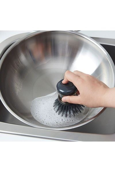 HB LİFE Practical Dish Brush with Liquid Detergent Tank| Kitchen Bathroom Sink Washing Brush with Tank - 1 Piece