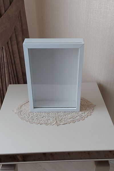 Verda Çerçeve Σχέδιο λευκού βαθύ τριαντάφυλλου 25x35 cm - Νέος σκελετός τάσης χωρίς LED! Το Rose Box είναι ανώνυμο για τη μνήμη