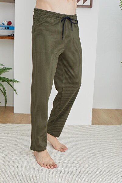 KLY PİJAMA KLY 200 Striped Combed Cotton Single Bottom
