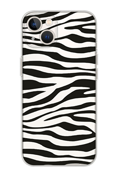 shoptocase Iphone 15 Uyumlu Zebra-2 Tasarımlı Premium Şeffaf Telefon Kılıfı