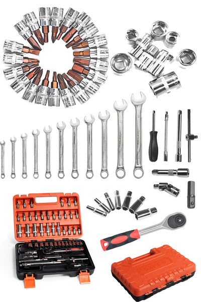 STAXX POWER Profesyonel CR-V 1/4 Cırcırlı 53 Parça Tam Set Lokma Takımı + 12 ...