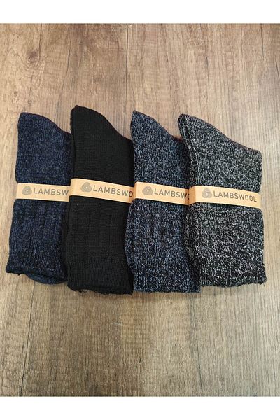 Leement socks 4 чифта зимни дебели вълнени чорапи от висококачествена агнешка вълна