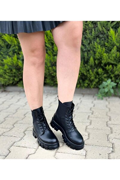 öz se shoes Чорні ортопедичні черевики на шнурівці з гумкою