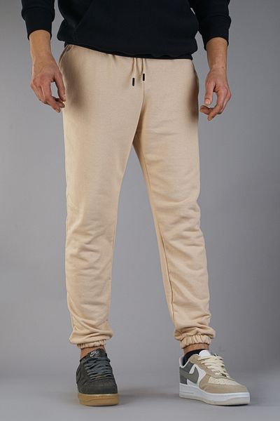 bombe Men's Beige Sweatpants 3 Thread Cotton