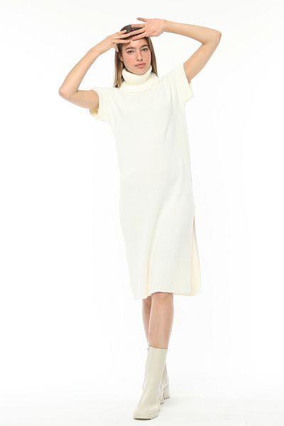 MA ananas Women's Scoop Neck Knitwear Dress