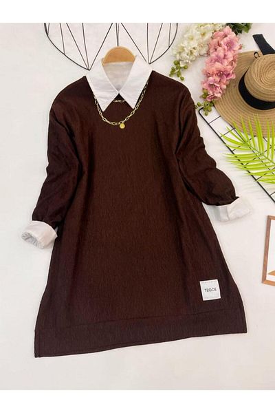 İPEK TUTUŞ Women's Crest Detailed Slit Tunic