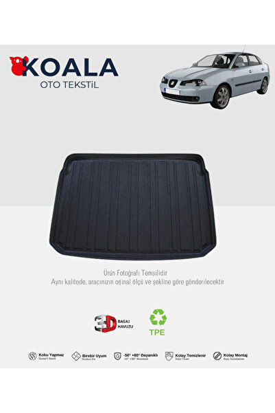KoalaOtoTekstil Seat Cordoba (2002-2009) 3d Bagaj Havuzu