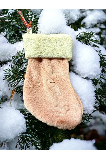 LeoParti Λούτρινο 1ο Διακοσμητικό Χριστουγεννιάτικο Στολίδι Κάλτσα Τζακιού σε...