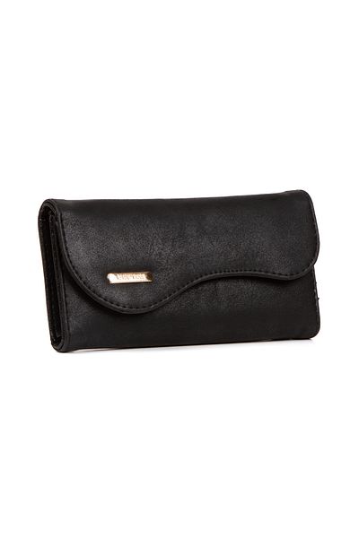 Newish Polo Black Soft Textured Women's Wallet Accessory Daily Paper Money Compartment (CARD HOLDER Compartment)