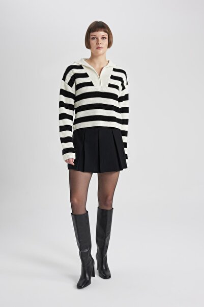 DeFacto Regular Fit Polo Collar Thessaloniki Fabric Sweater C1881ax23wn