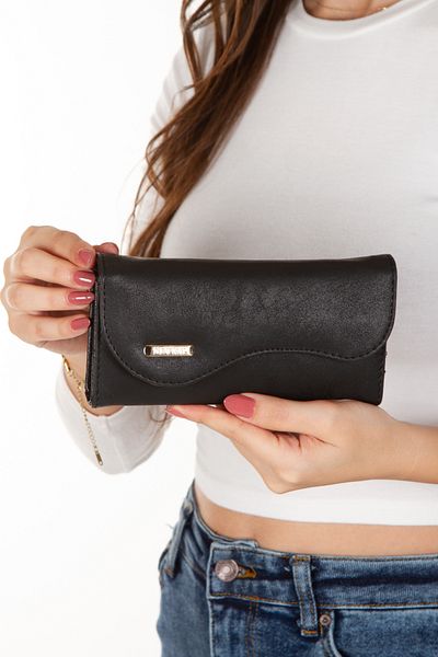 NEWISH POLO ACCESSORIES Newish Polo Black Soft Textured Women's Wallet Accessory Daily (Card Holder)