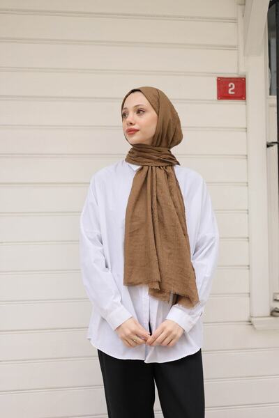 shalby Μπαμπού Kraş Shawl Hijab Bronze