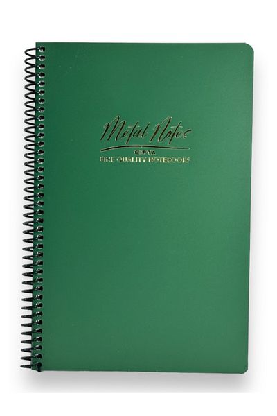 Gıpta GIPTA METAL NOTES PLASTIC COVER SPIRAL 17 * 24 80 YPUNSTREADED – GREEN