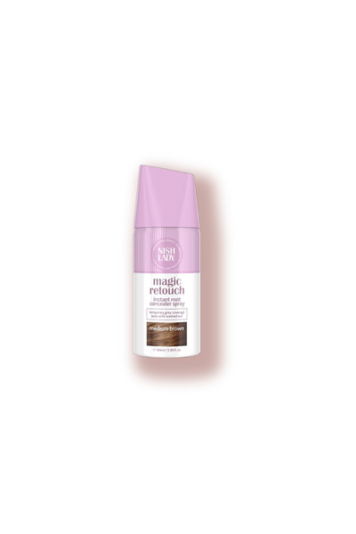 NISHLADY Retouch / Beyaz Saçlar İçin Kapatıcı Orta Kahve Saç Spreyi Ve Seyrek Kapatıcı SuyaDayanıklıYapı100ml