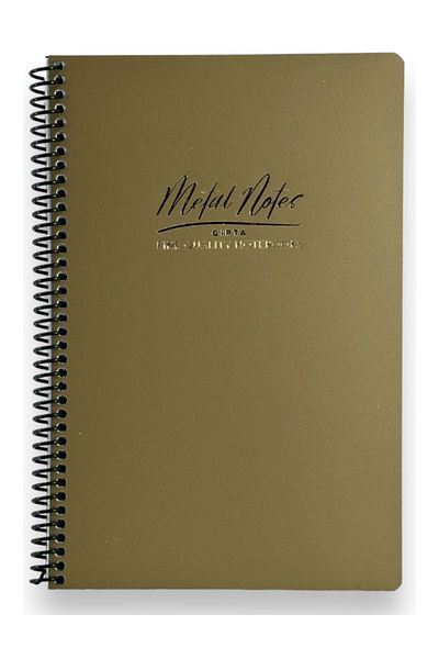 Gıpta GIPTA METAL NOTES PLASTIC COVER SPIRAL 17 * 24 80 YPUNSTREADED – GOLD YELLOW