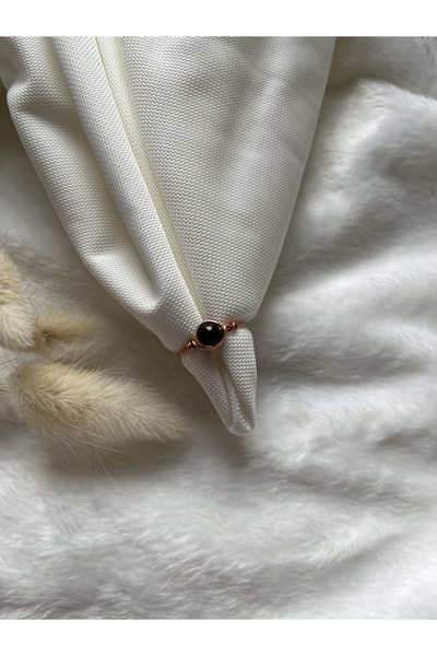 PelvedDesign Granat lal taşı ayarlanabilir bakır tel yüzük el yapımı