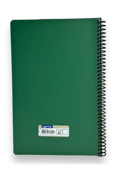 Gıpta GIPTA METAL NOTES PLASTIC COVER SPIRAL 17 * 24 80 YPUNSTREADED – GREEN