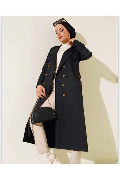 YILMAZBARMAZ WOMEN SHAWL COLLAR TRENCH COAT