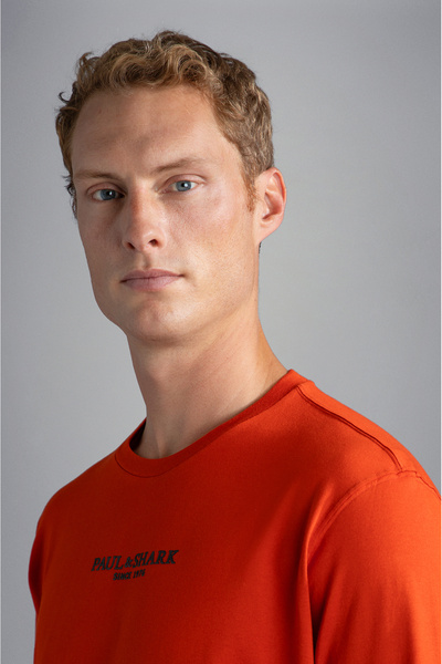 PAUL&SHARK MEN'S KNITTED T-SHIRT C.WCOTTON