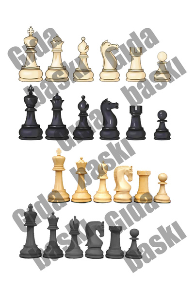 Lyroni Yenilebilir Şeker Kağıdı Satranç Temalı Pasta Süsleme