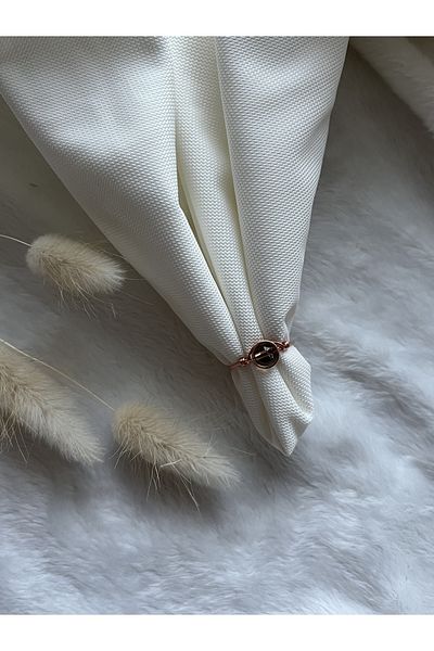 PelvedDesign Smoky quartz stone copper adjustable wire ring