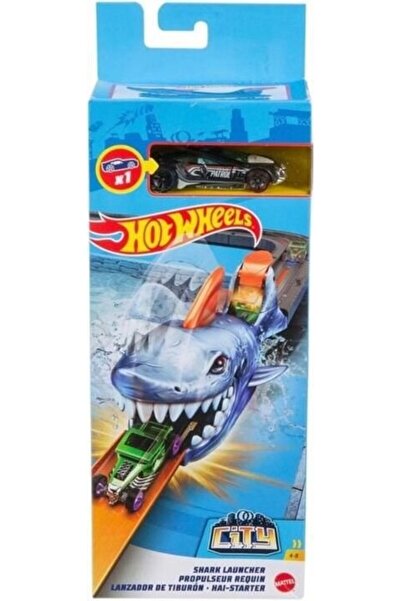 HOT WHEELS Hotwheels Vahşi Fırlatıcı Seti Oyuncak Köpek Balığı GVF43